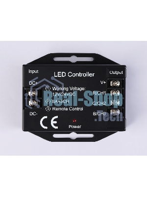 Контроллер GS11401 RGB 24A 12V 288W/ 24V 576W (ПДУ Радио 2.4G AAA)