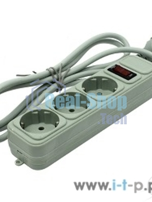 Сетевой фильтр ExeGate EX221177RUS SP-3-1.8G (3 розетки, 1.8 м, евровилка, серый)