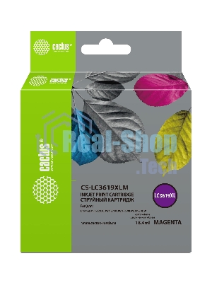 Картридж струйный Cactus CS-LC3619XLM пурпурный (18.4 мл) для Brother MFC-J2330DW/J2730DW/J3530DW/J3930DW