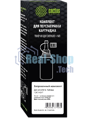 Тонер Cactus CS-RK-THМ247 черный флакон 400гр. (в компл.:чип) для принтера Катюша Р247/М247