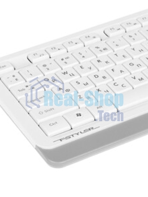 Комплект клавиатура+мышь A4Tech FStyler F1010 проводной, USB, 1600 DPI, белый/серый