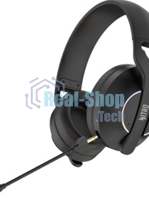 Гарнитура Acer OHR400 чёрный, беспроводная + проводная, USB/mini jack 3.5 мм, до 45 ч, подсветка