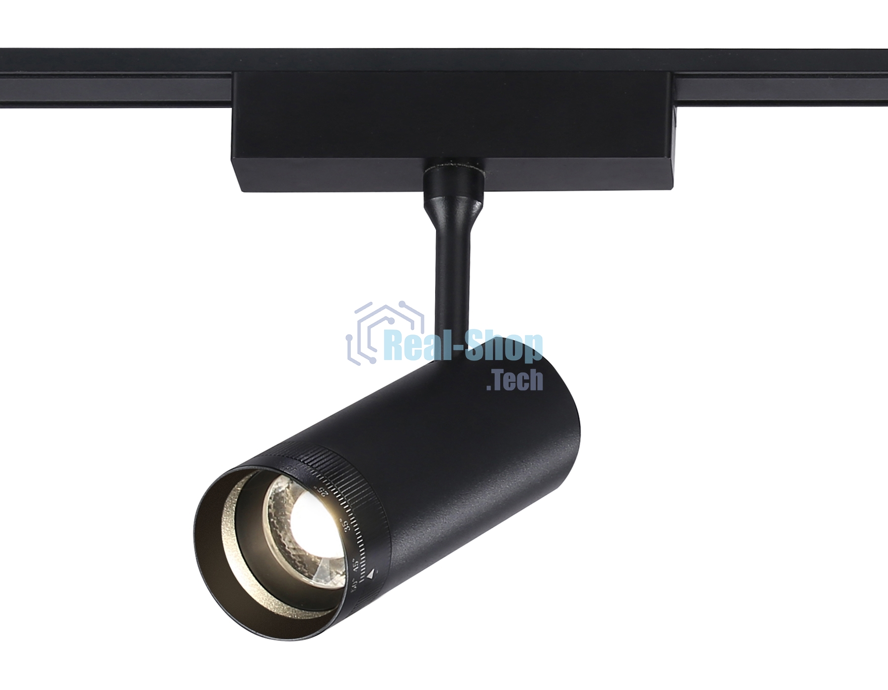 Светильник трековый светодиодный GV1571 BK черный IP20 10W 4200K 48V 15-51° D55*185