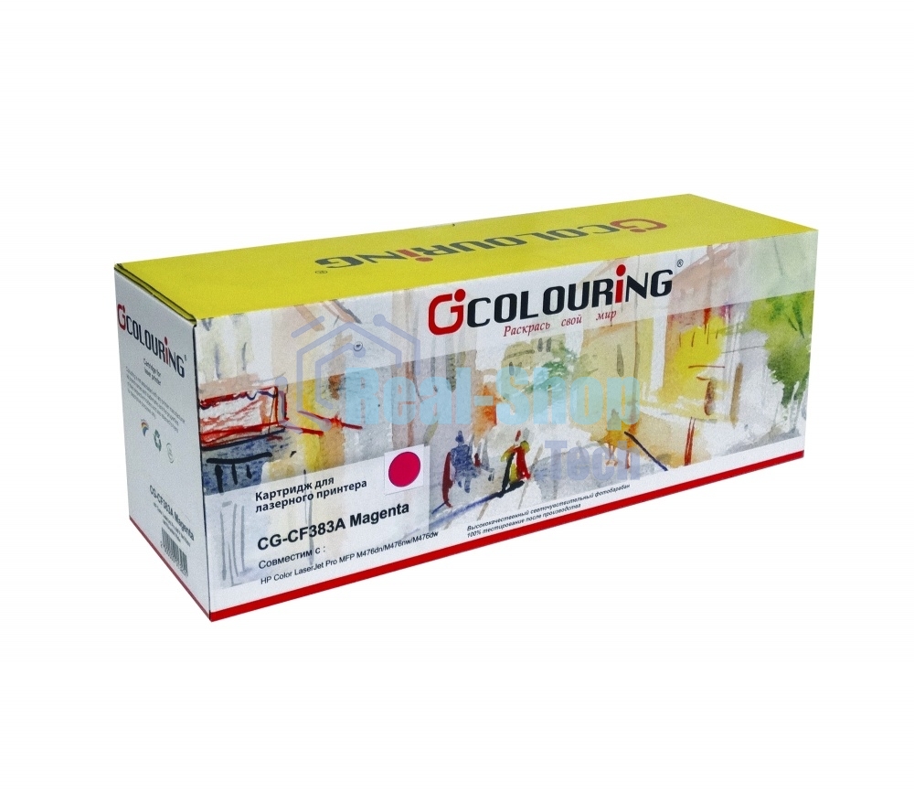 Картридж лазерный Colouring CG-CF383A (тип CF383A) Magenta пурпурный (2700 стр.) для HP Color LaserJet Pro M475/M476 MFP