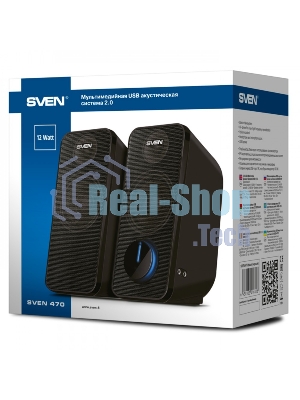 Портативная колонка SVEN 470 12Вт черный