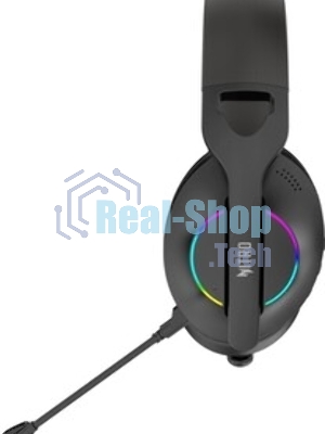 Гарнитура Acer OHR400 чёрный, беспроводная + проводная, USB/mini jack 3.5 мм, до 45 ч, подсветка