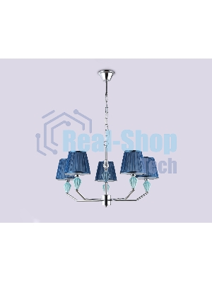 Люстра Ambrella light LH75061/5 CH/DB хром/темно синий E14/5 max 40W D690*810