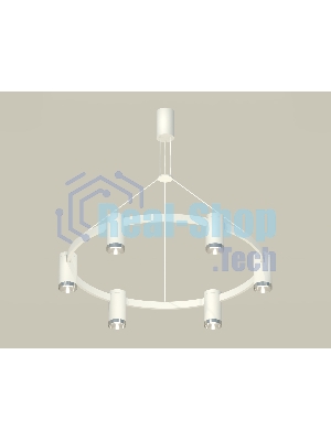 Светильник Ambrella light XB9021151/6 SWH/PSL белый песок/серебро полированное MR16 GU5.3 (С9021, N6132)