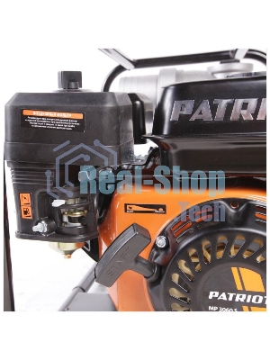 Мотопомпа Patriot MP 3060 S 335101430 Двиг. 4-т, АИ-92, 196сс, 6.5 л.с., самовсас., макс.производит.60 м/ч (1000 л/м), макс.глуб.всас.8 м., макс.нап.30 м., диам.патруб.3