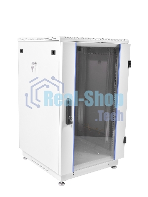 Шкаф коммутационный ЦМО ШТК-М-18.6.8-1ААА 18U 600x820 мм пер. дв. стекл задн. дв. стал. лист 2 бок. пан. направл. под закл. гайки 270 кг серый