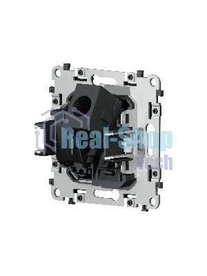 Механизм розетки компьютерной + TV оконечной RJ-45 (8P8C) CAT6/50-870 MHz 1dB с автоматической защитной шторкой QUANT VM195