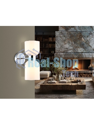 Настенный светильник Ambrella light LH56087/2 СH/FR хром/белый матовый E14*2 max 40W 215*120*300