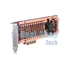 Плата расширения QNAP QM2-2P-344A 2 x M.2 22110 or 2280 PCIe (Gen3 x4) NVMe SSD slots, Low-profile flat and Full-height brackets included.