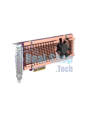 Плата расширения QNAP QM2-2P-344A 2 x M.2 22110 or 2280 PCIe (Gen3 x4) NVMe SSD slots, Low-profile flat and Full-height brackets included.