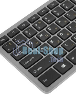 Клавиатура беспроводная Gembird KBW-3, USB, серебристый/черный