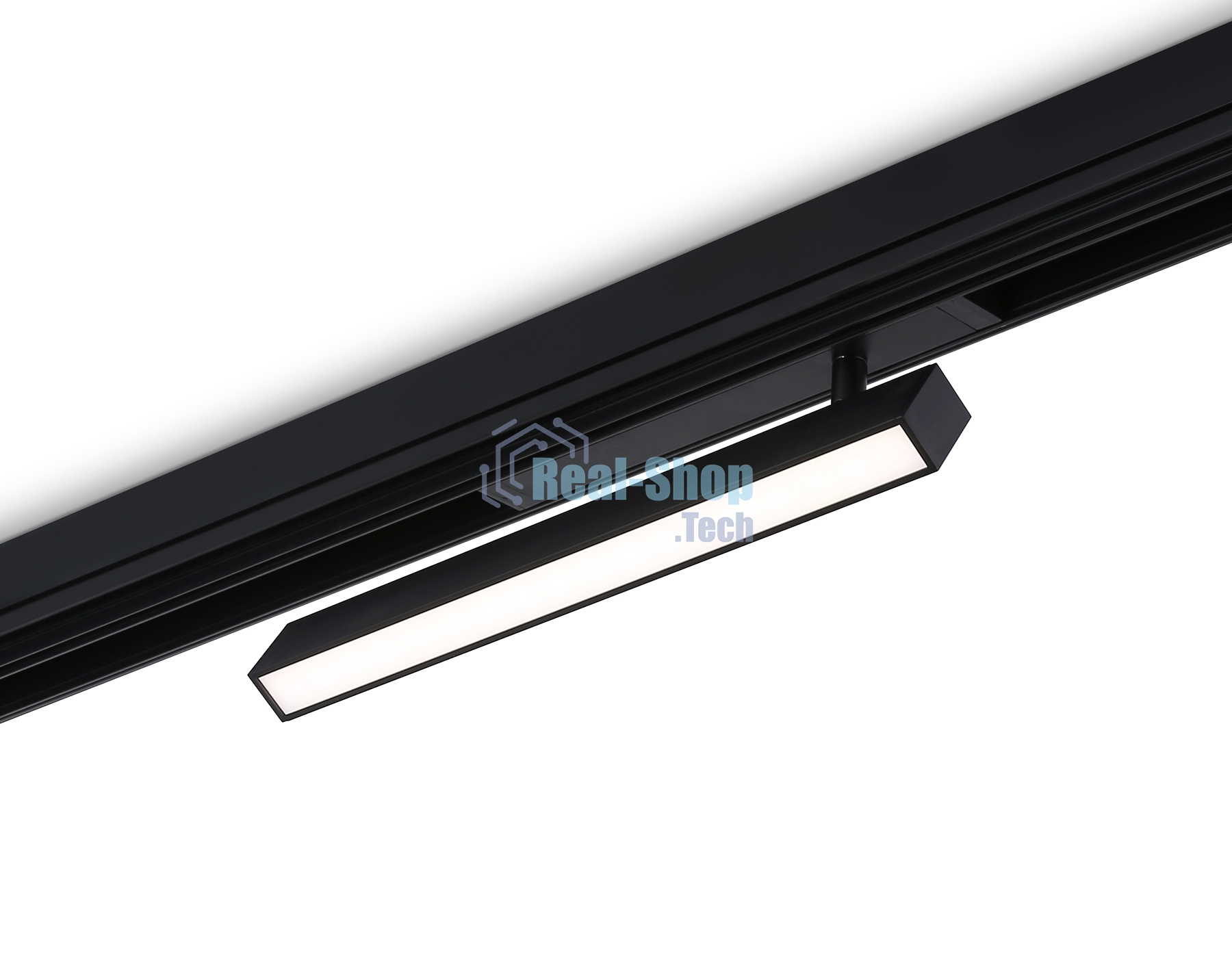 Управляемый светодиодный светильник для шинопровода Magnetic Ambrella light GL1332 BK черный IP20 18W 3000K-6400K 220V 120° 342*25*112 (Без ПДУ)