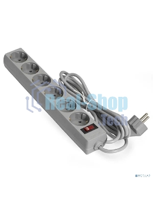 Сетевой фильтр ExeGate EX119394RUS SP-6-5G (6 розеток, 5 м, евровилка, серый)