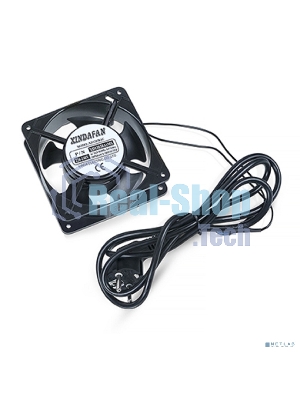 Вентиляторный модуль Cabeus, 220V, 1U, 38х120х120 мм (ВхШхГ), вентиляторов: 1, поток: 150 м3/ч, для настенных шкафов серии SH-05F, черный