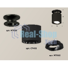 Светильник Ambrella Light XS7402060 SBK/PBK черный песок/черный полированный MR16 GU5.3 (N7926, C7402, N7002)