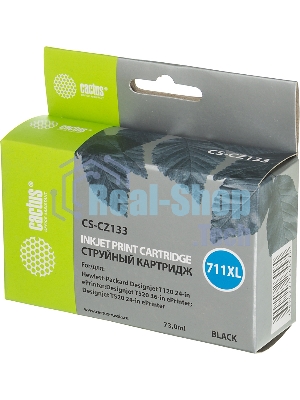 Картридж струйный Cactus CS-CZ133 №711 черный (73 мл) для HP DesignJet T120/T520