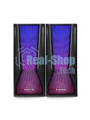 Акустическая система 2.0 ExeGate EX289687RUS Accord 230 (питание USB,Bluetooth, 2х3Вт (6Вт RMS), 60-20000Гц, черный, RGb подсветка)