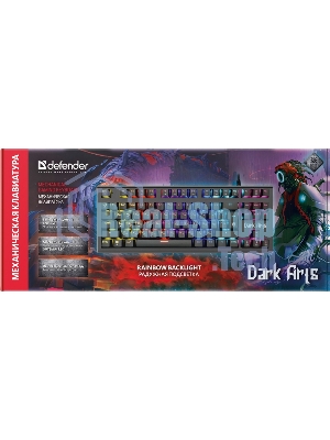 Клавиатура проводная Defender Dark Arts GK-375, USB, черный