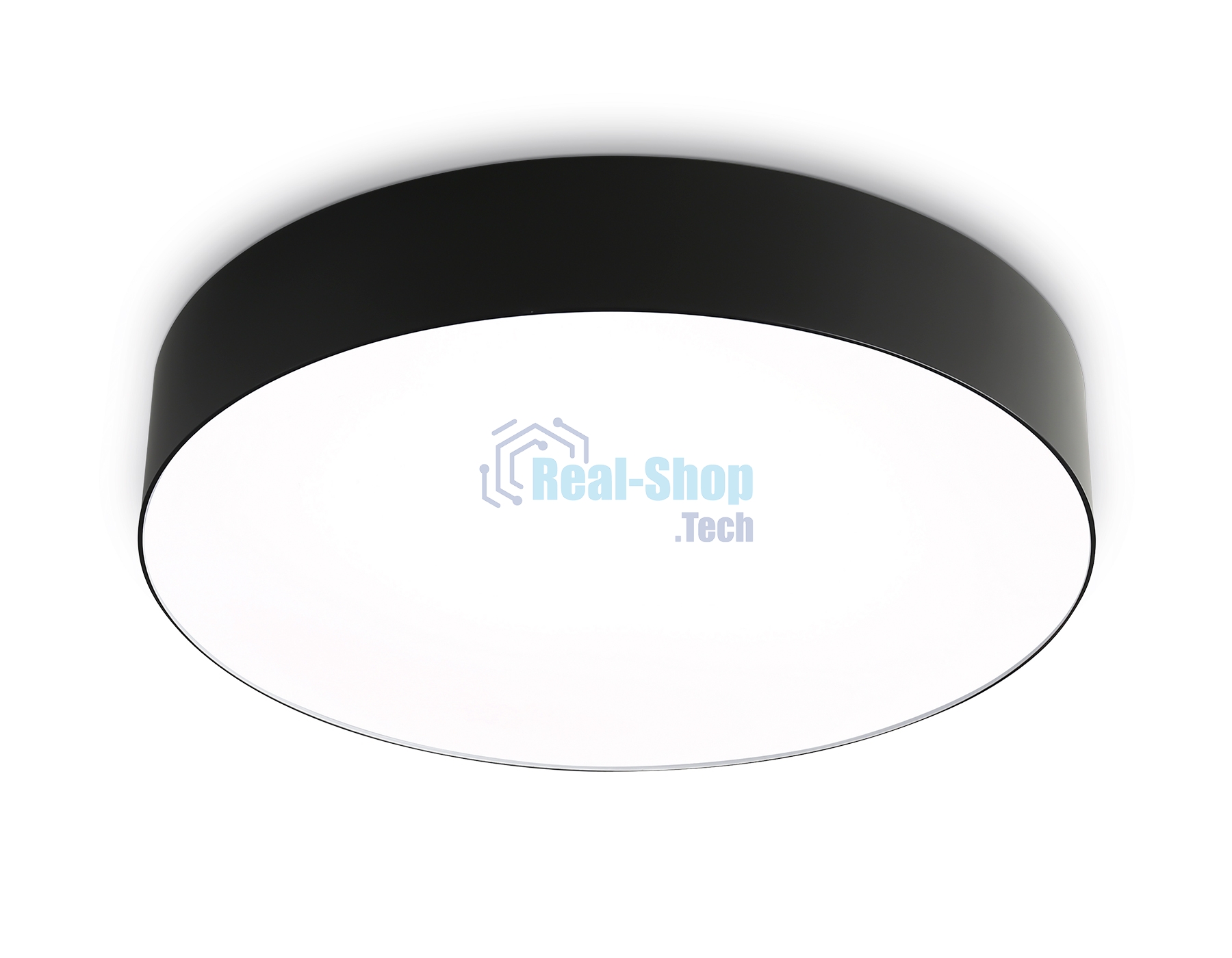 Потолочный светодиодный светильник Ambrella light FZ1360 BK черный IP20 40W 3000-6500K 390*80 (ПДУ ИК)