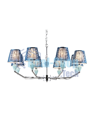 Люстра Ambrella light LH75063/8 CH/DB хром/темно синий E14/8 max 40W D870*810