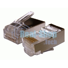 Коннектор Lanmaster RJ45 STP 8P8C, универсальный, для толстого кабеля, cat.6, 100 шт.