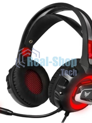Гарнитура Crown CMGH-3000 чёрный/красный, проводная, подсветка