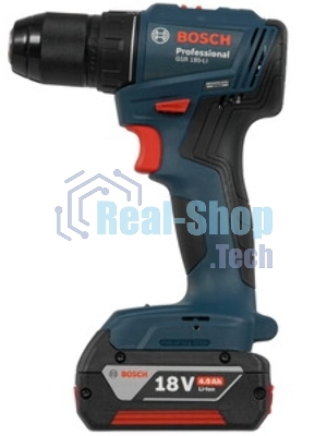 Дрель-шуруповерт Bosch GSR 185-LI, 18 В, 2 Ач, 50 Нм, бесщеточный