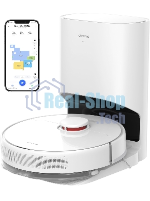 Робот-пылесос Dreame D10 Plus белый, 5200 мА·ч Li-Ion, уборка сухая/влажная, пылесборник контейнер 0.4 л