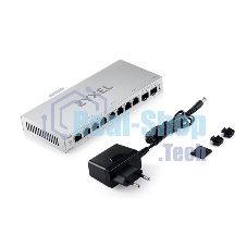 Коммутатор ZYXEL Web-managed Gigabit Switch Zyxel GS1200-10v3, 8xRJ-45: 1G, 2xSFP, desktop, fanless