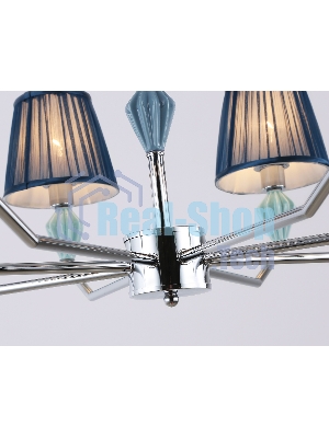 Люстра Ambrella light LH75063/8 CH/DB хром/темно синий E14/8 max 40W D870*810