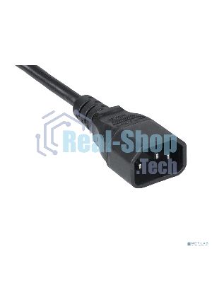 Шнур для блока питания Cabeus, IEC 320 C13, вилка IEC 60320 С14, 1.8 м, 10А, количество проводов и сечении 3x0,75 мм2, цвет: черный