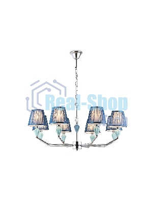 Люстра Ambrella light LH75063/8 CH/DB хром/темно синий E14/8 max 40W D870*810