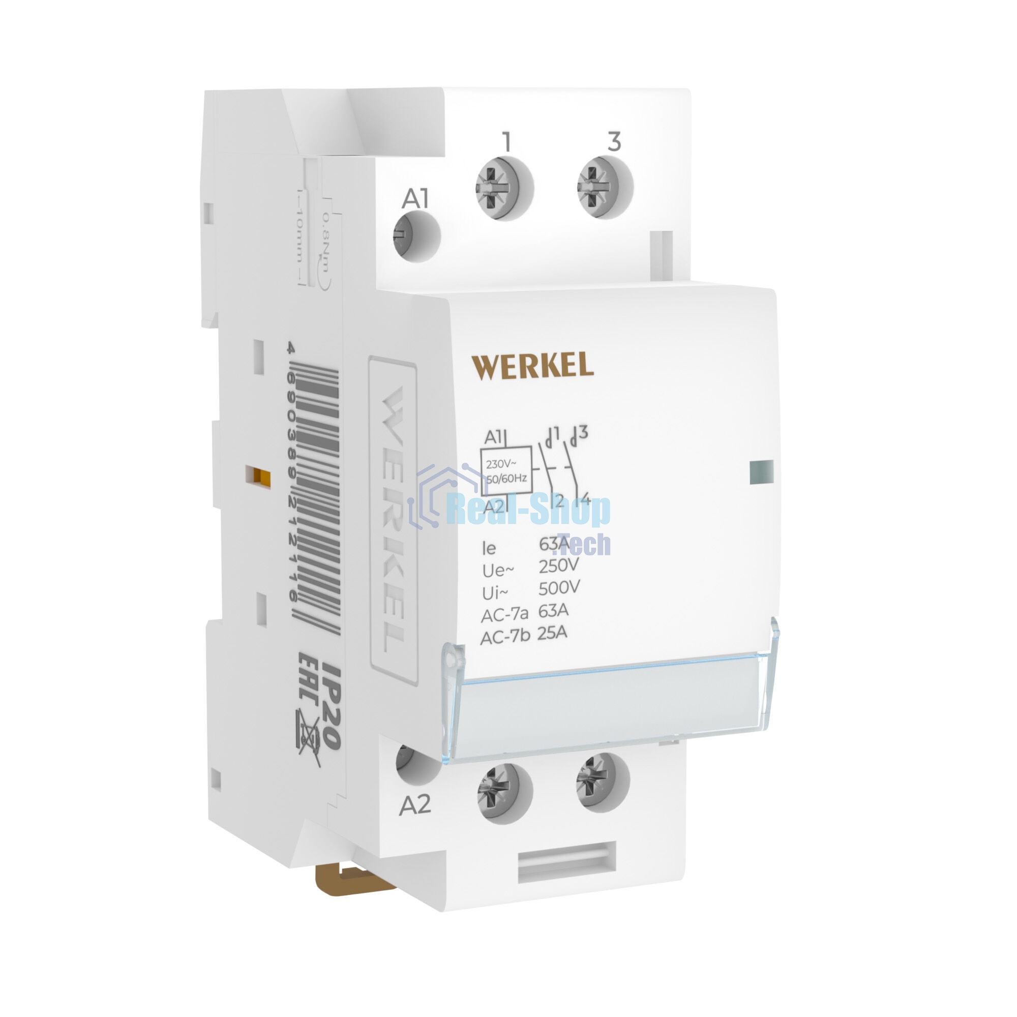 Контактор модульный Werkel 63 A 2NO (2 мод.) W942M63O