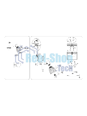 Светильник Ambrella light TR8659 BK/GD черный/золото E14 max 60W 160*100*145