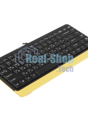 Комплект клавиатура+мышь A4Tech FStyler F1110 проводной, USB, 2000 DPI, чёрный/жёлтый