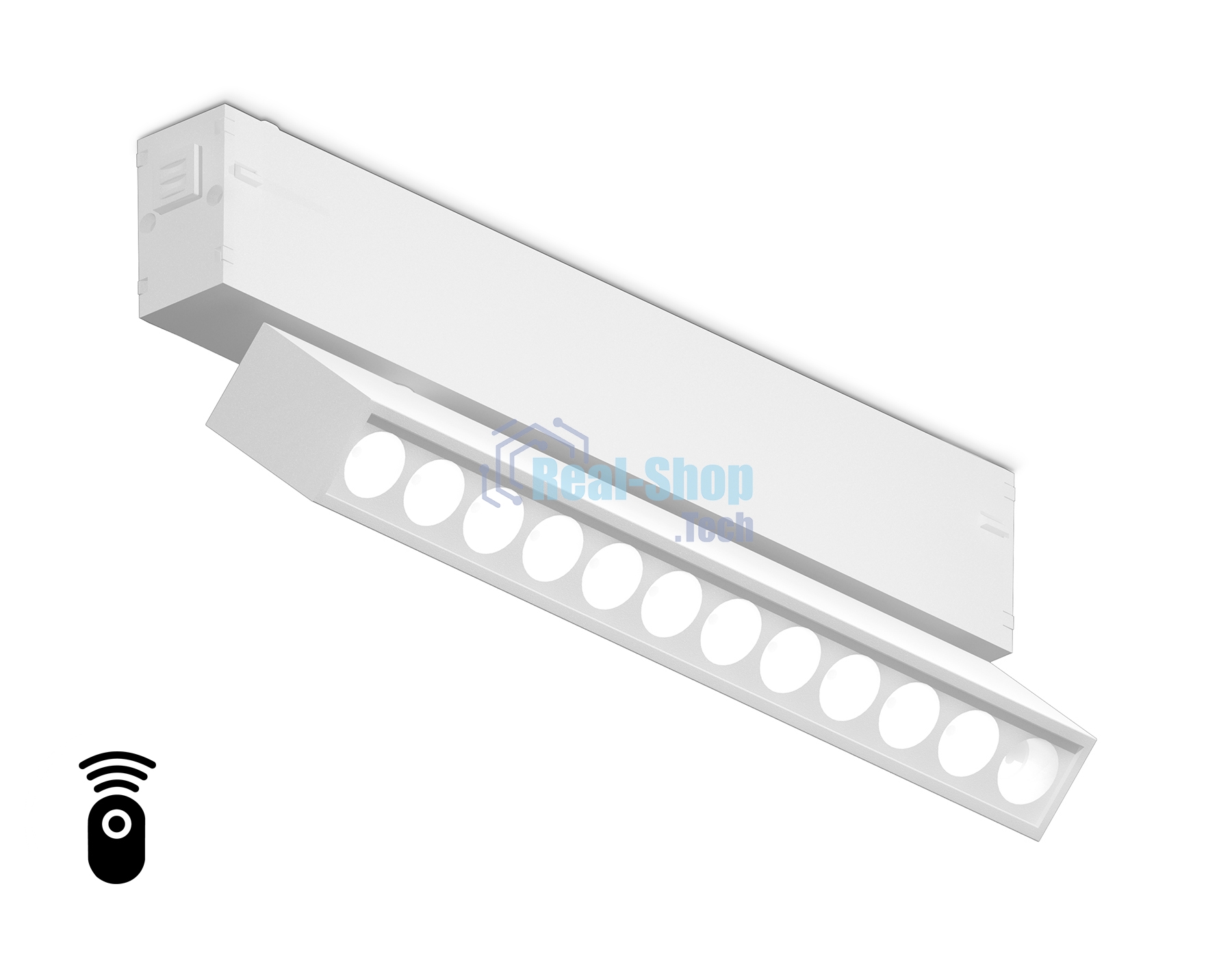 Управляемый светодиодный светильник для шинопровода Magnetic Ambrella light GL1341 WH белый IP20 12W 3000K-6400K 220V 24° 232*25*112 (Без ПДУ)