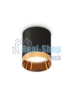 Светильник Ambrella Light XS6302024 SBK/PYG черный песок/золото желтое полированное MR16 GU5.3 (C6302, N6134)