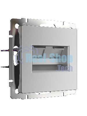 Розетка двойная Werkel Ethernet RJ-45 (серебряный) W1181106