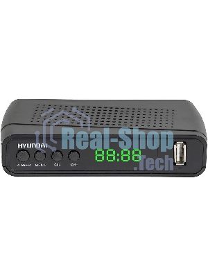Приставка для цифрового ТВ Hyundai H-DVB520 черный + WiFi-адаптер, DVB-T2, DVB-T, DVB-C, HDMI, USB 2.0 х2