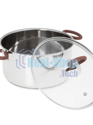 Кастрюля Rondell Etery RDS-1600 5.1 л. d=24 см (с крышкой) сталь