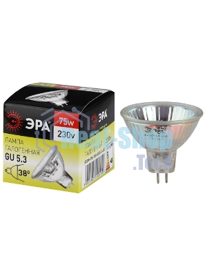 Лампа галогенная ЭРА GU5.3-JCDR (MR16)-75W-230V-CL GU5.3 75Вт софит теплый белый свет