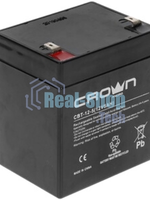 Батарея для ИБП CROWN СВТ-12-5 (12V 5Ah) F2 срок службы 6 лет