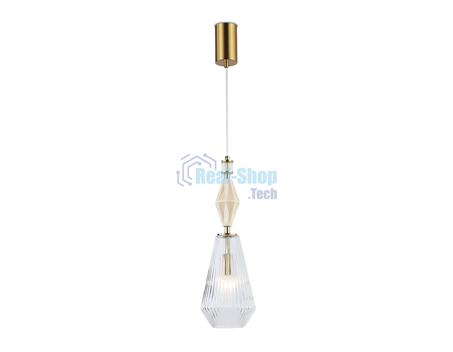 Светильник Ambrella light LH53181 BS/CL латунь/прозрачный E14 max 40W D140*1950