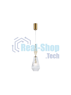 Светильник Ambrella light LH53181 BS/CL латунь/прозрачный E14 max 40W D140*1950