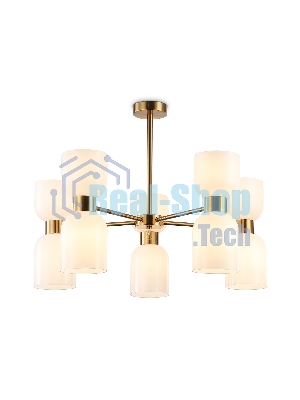 Люстра Ambrella light LH56093/10 BS/FR латунь/белый матовый E14*10 max 40W D700*510