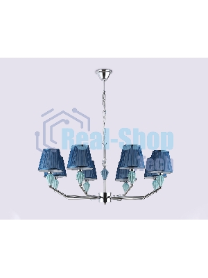 Люстра Ambrella light LH75063/8 CH/DB хром/темно синий E14/8 max 40W D870*810